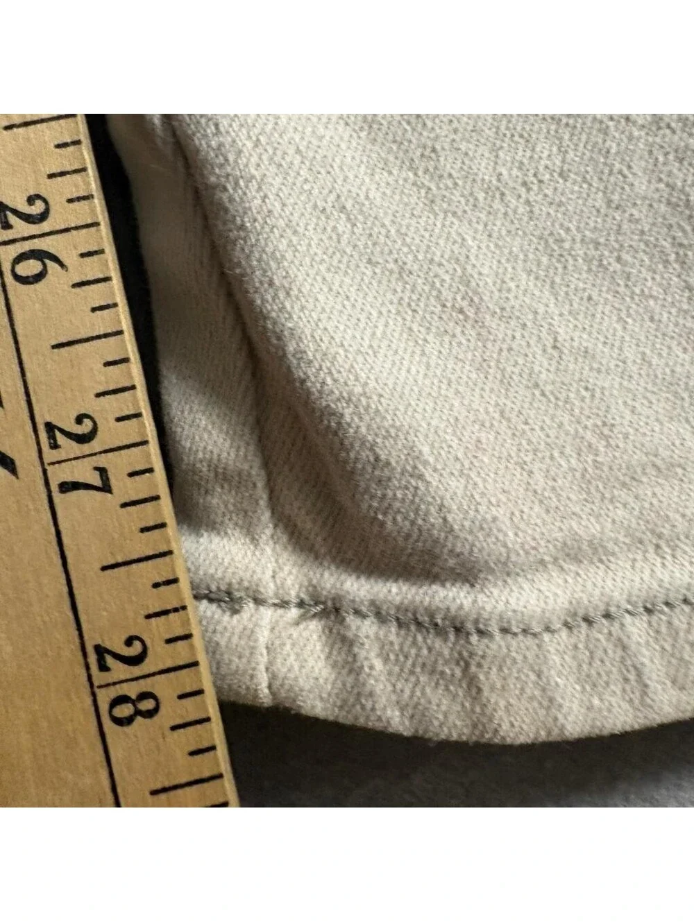 Gloria Vanderbilt Stretch Jeans Womens 10 Petite Beige Denim High Rise Straight